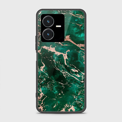 Vivo Y22s Cover- Colorful Marble Series - HQ Ultra Shine Premium Infinity Glass Soft Silicon Borders Case