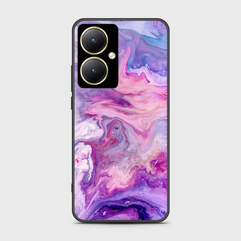 Vivo Y35m Plus Cover- Colorful Marble Series - HQ Ultra Shine Premium Infinity Glass Soft Silicon Borders Case