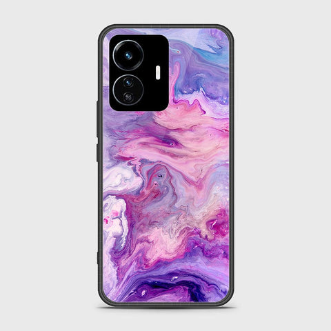 Vivo Y77 5G Cover - Colorful Marble Series - HQ Ultra Shine Premium Infinity Glass Soft Silicon Borders Case