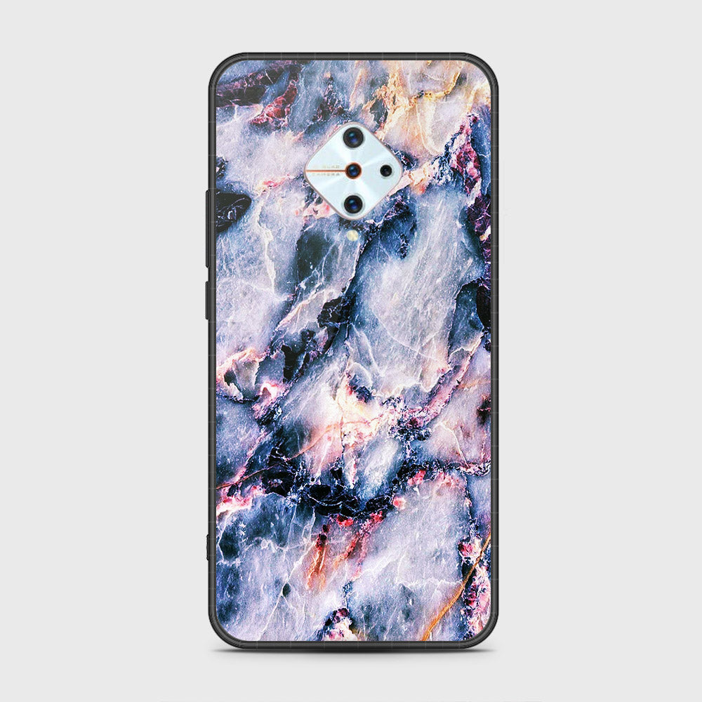 Vivo Y9s Cover- Colorful Marble Series - HQ Ultra Shine Premium Infinity Glass Soft Silicon Borders Case