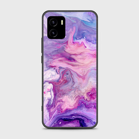 Vivo Y10 Cover- Colorful Marble Series - HQ Ultra Shine Premium Infinity Glass Soft Silicon Borders Case