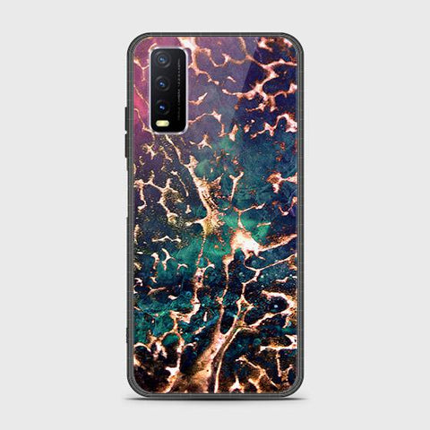 Vivo Y20a Cover - Colorful Marble Series - HQ Ultra Shine Premium Infinity Glass Soft Silicon Borders Case