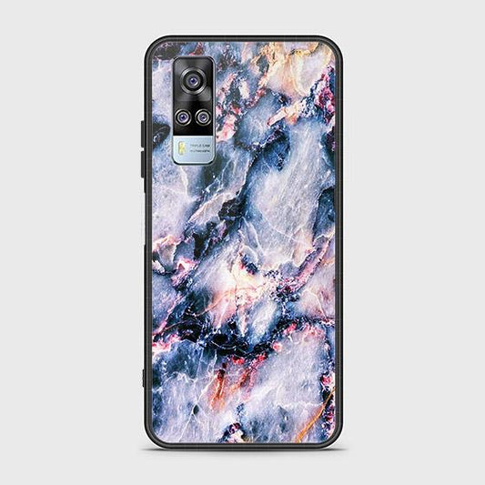 Vivo Y31 Cover - Colorful Marble Series - HQ Ultra Shine Premium Infinity Glass Soft Silicon Borders Case