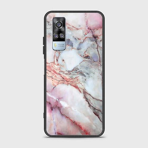 Vivo Y53s 4G Cover - Colorful Marble Series - HQ Ultra Shine Premium Infinity Glass Soft Silicon Borders Case