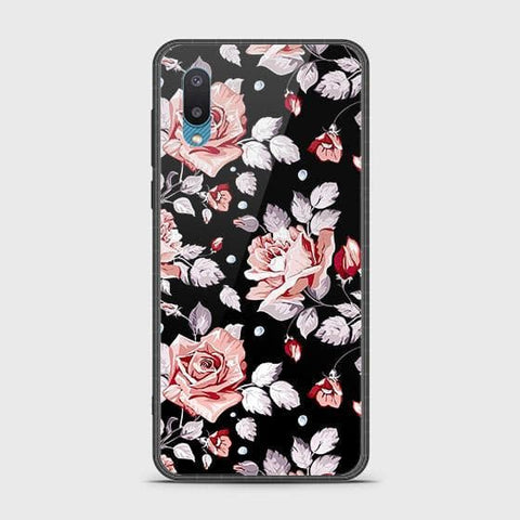 Samsung Galaxy A02 Cover - Floral Series - HQ Ultra Shine Premium Infinity Glass Soft Silicon Borders Case