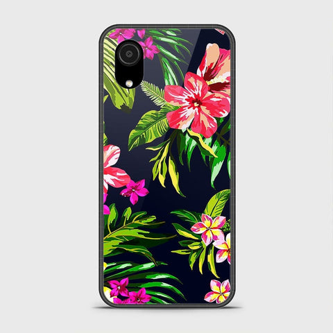 Samsung Galaxy A03 Core Cover - Floral Series - HQ Ultra Shine Premium Infinity Glass Soft Silicon Borders Case