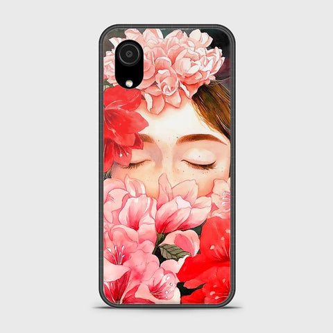 Samsung Galaxy A03 Core Cover - Floral Series - HQ Ultra Shine Premium Infinity Glass Soft Silicon Borders Case