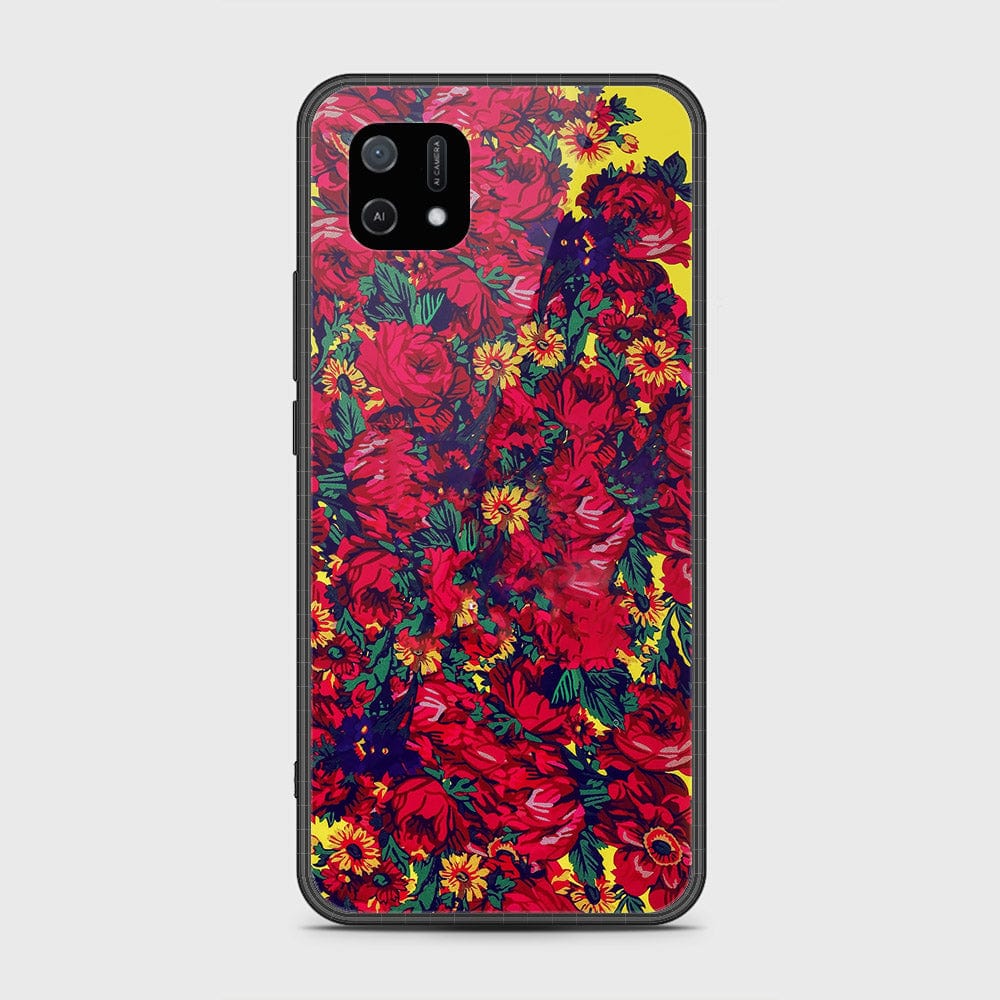 Oppo A16K Cover- Floral Series - HQ Ultra Shine Premium Infinity Glass Soft Silicon Borders Case