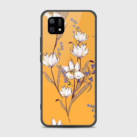 Oppo A16K Cover- Floral Series - HQ Ultra Shine Premium Infinity Glass Soft Silicon Borders Case