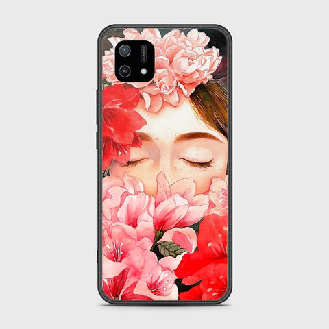 Oppo A16K Cover- Floral Series - HQ Ultra Shine Premium Infinity Glass Soft Silicon Borders Case