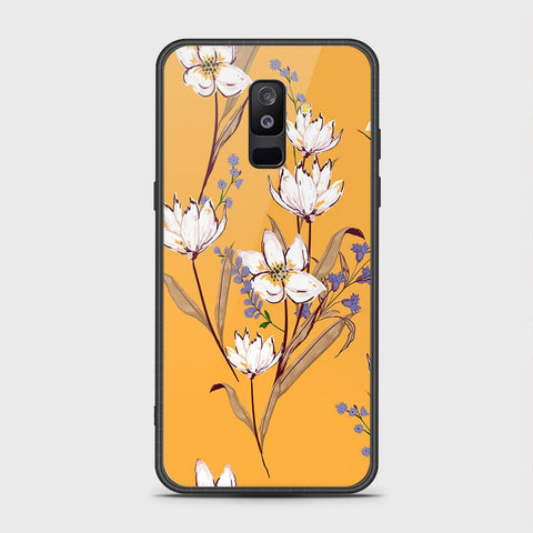 Samsung Galaxy A6 Plus 2018 Cover- Floral Series - HQ Ultra Shine Premium Infinity Glass Soft Silicon Borders Case