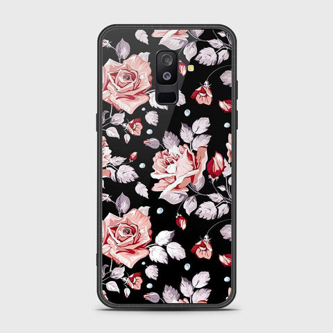 Samsung Galaxy A6 Plus 2018 Cover- Floral Series - HQ Ultra Shine Premium Infinity Glass Soft Silicon Borders Case