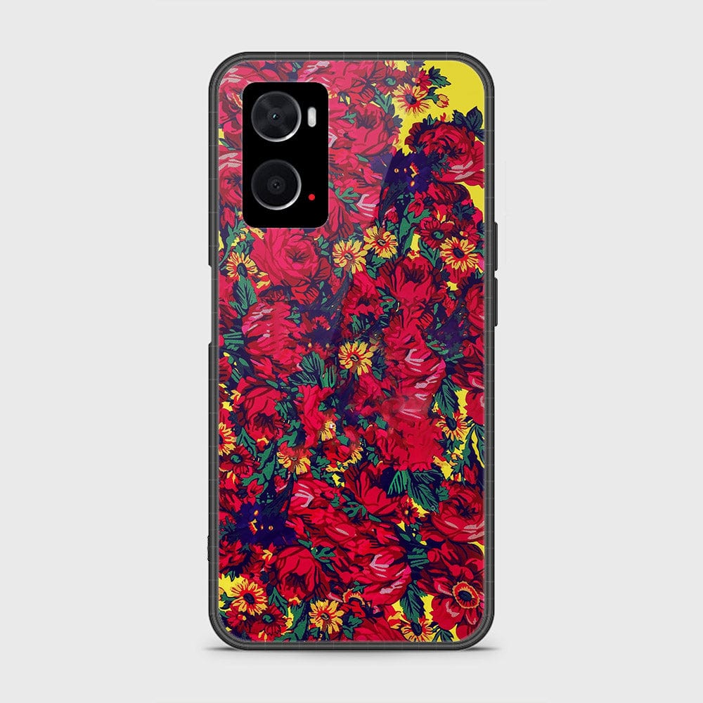 Oppo A36 Cover- Floral Series - HQ Ultra Shine Premium Infinity Glass Soft Silicon Borders Case