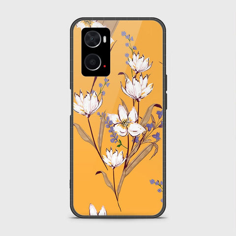 Oppo A36 Cover- Floral Series - HQ Ultra Shine Premium Infinity Glass Soft Silicon Borders Case