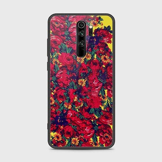 Xiaomi Redmi Note 8 Pro Cover - Floral Series - HQ Ultra Shine Premium Infinity Glass Soft Silicon Borders Case