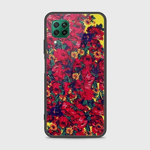 Huawei Nova 7i Cover - Floral Series - HQ Ultra Shine Premium Infinity Glass Soft Silicon Borders Case