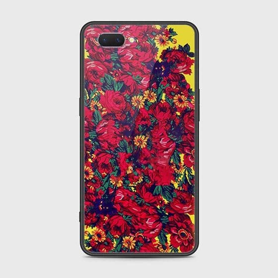 Oppo A5 Cover - Floral Series - HQ Ultra Shine Premium Infinity Glass Soft Silicon Borders Case