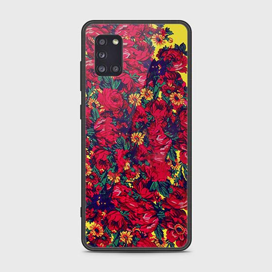 Samsung Galaxy A31 Cover - Floral Series - HQ Ultra Shine Premium Infinity Glass Soft Silicon Borders Case