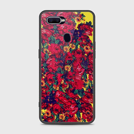 Oppo F9 / F9 Pro Cover - Floral Series - HQ Ultra Shine Premium Infinity Glass Soft Silicon Borders Case