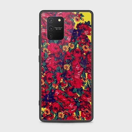 Samsung Galaxy S10 Lite Cover - Floral Series - HQ Ultra Shine Premium Infinity Glass Soft Silicon Borders Case