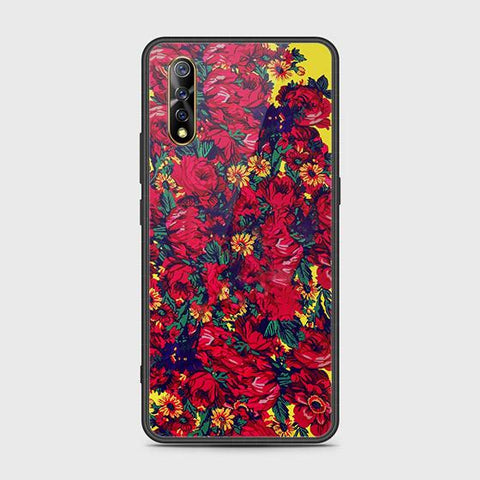 Vivo S1 Cover - Floral Series - HQ Ultra Shine Premium Infinity Glass Soft Silicon Borders Case