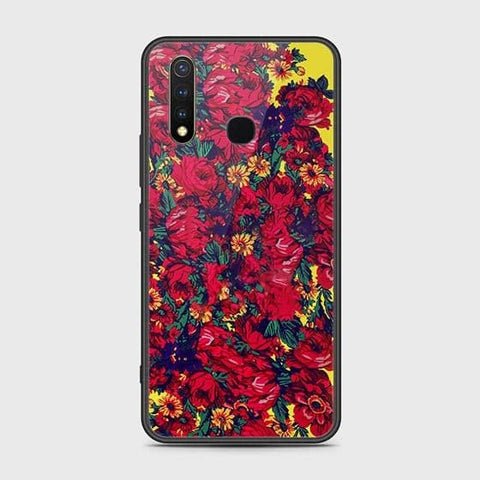 Vivo Y19 Cover - Floral Series - HQ Ultra Shine Premium Infinity Glass Soft Silicon Borders Case