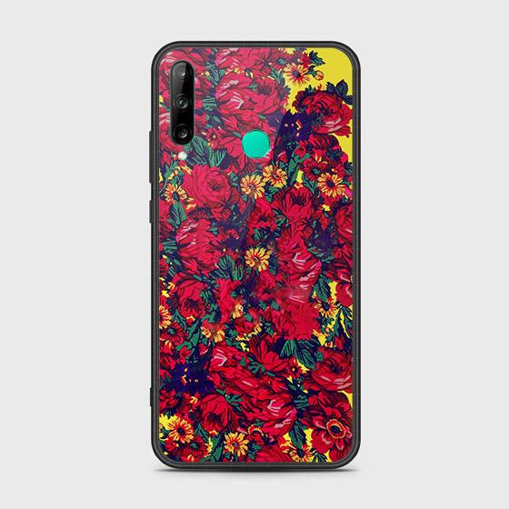 Huawei P40 lite E Cover - Floral Series - HQ Ultra Shine Premium Infinity Glass Soft Silicon Borders Case