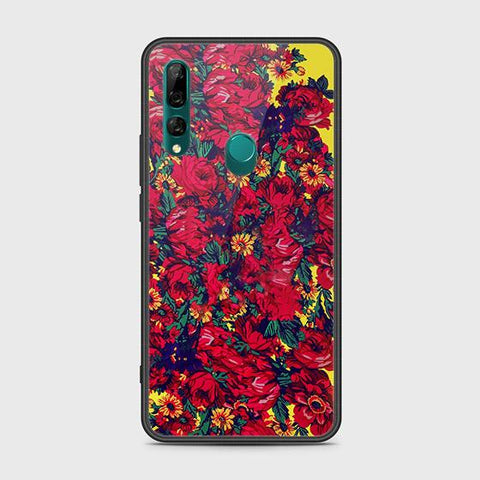 Huawei Y9 Prime 2019 Cover - Floral Series - HQ Ultra Shine Premium Infinity Glass Soft Silicon Borders Case