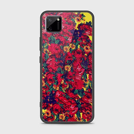 Realme C11 Cover - Floral Series - HQ Ultra Shine Premium Infinity Glass Soft Silicon Borders Case