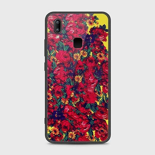 Vivo Y91 Cover - Floral Series - HQ Ultra Shine Premium Infinity Glass Soft Silicon Borders Case