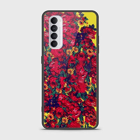 Oppo Reno 4 Pro Cover - Floral Series - HQ Ultra Shine Premium Infinity Glass Soft Silicon Borders Case