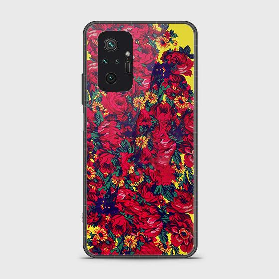 Xiaomi Redmi Note 10 Pro Max Cover - Floral Series - HQ Ultra Shine Premium Infinity Glass Soft Silicon Borders Case