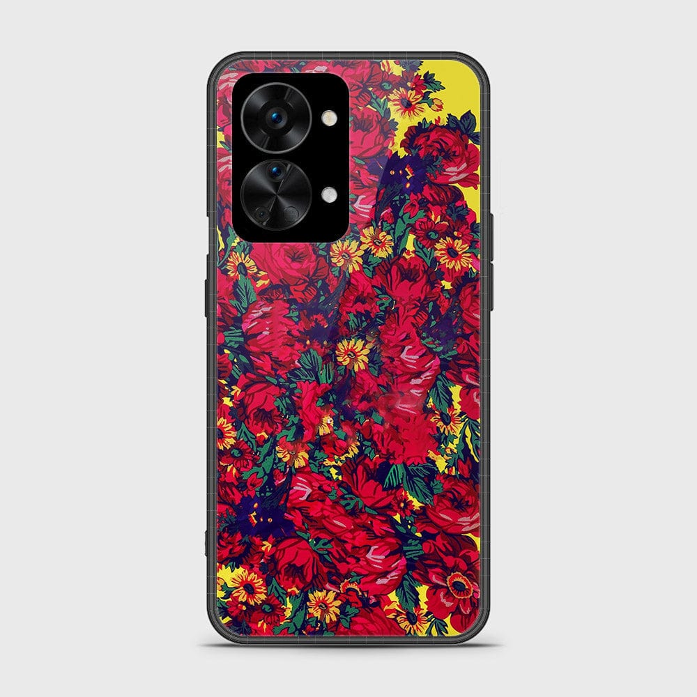 OnePlus Nord 2T Cover - Floral Series - HQ Ultra Shine Premium Infinity Glass Soft Silicon Borders Case