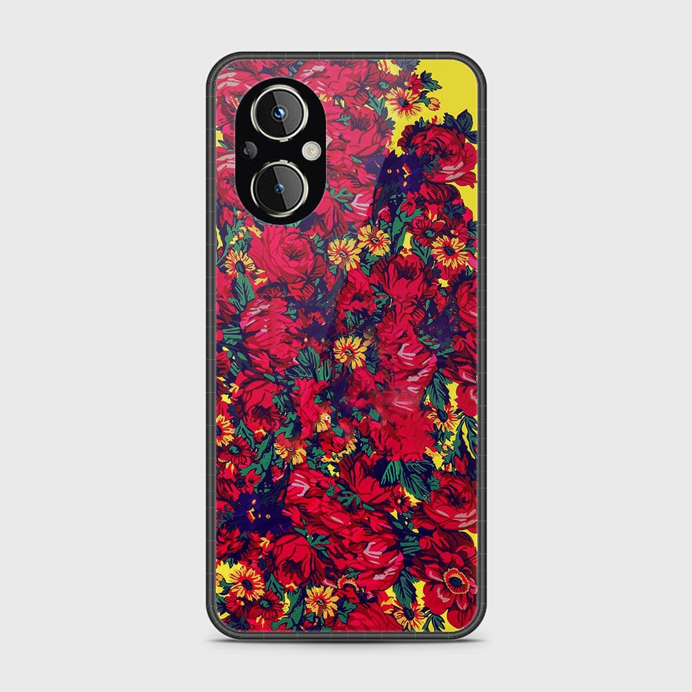 Oppo Reno 7Z 5G Cover- Floral Series - HQ Ultra Shine Premium Infinity Glass Soft Silicon Borders Case