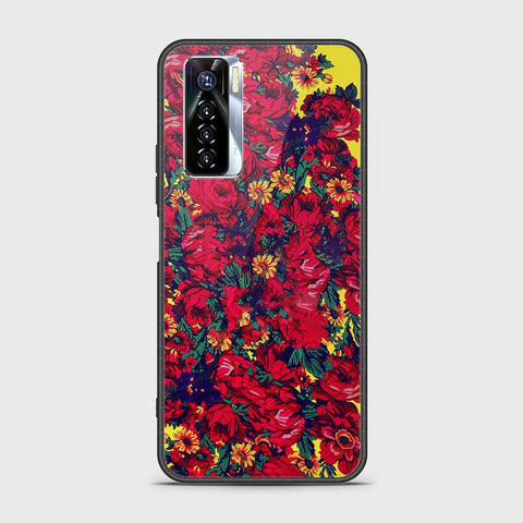 Tecno Camon 17 Pro Cover - Floral Series - HQ Ultra Shine Premium Infinity Glass Soft Silicon Borders Case