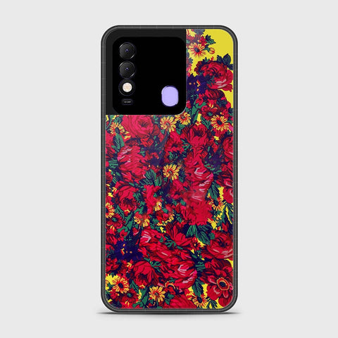 Tecno Spark 8 Cover- Floral Series - HQ Ultra Shine Premium Infinity Glass Soft Silicon Borders Case