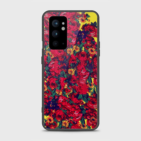 OnePlus 9RT 5G Cover- Floral Series - HQ Ultra Shine Premium Infinity Glass Soft Silicon Borders Case