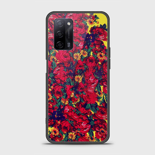 Oppo A55 5G Cover- Floral Series - HQ Ultra Shine Premium Infinity Glass Soft Silicon Borders Case