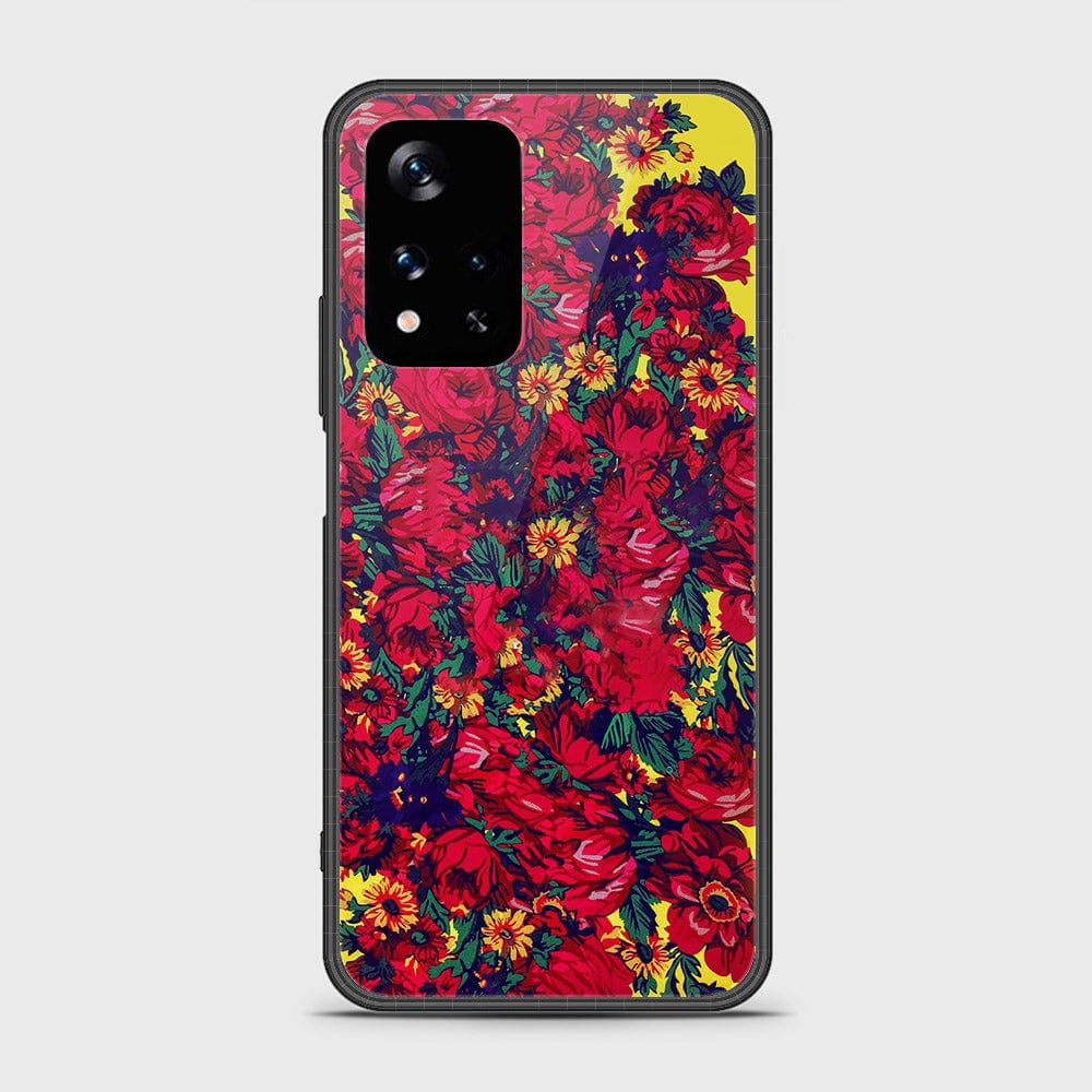 Xiaomi Poco M4 Pro 5G Cover- Floral Series - HQ Ultra Shine Premium Infinity Glass Soft Silicon Borders Case