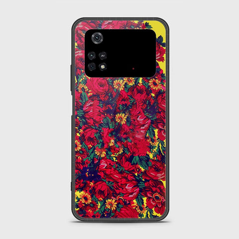 Xiaomi Poco M4 Pro 4G Cover- Floral Series - HQ Ultra Shine Premium Infinity Glass Soft Silicon Borders Case