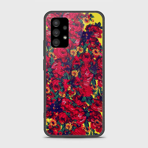 Samsung Galaxy A23 Cover- Floral Series - HQ Ultra Shine Premium Infinity Glass Soft Silicon Borders Case