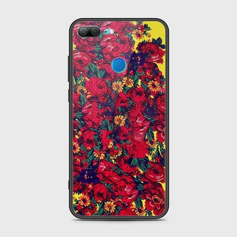 Huawei Honor 9 Lite Cover - Floral Series - HQ Ultra Shine Premium Infinity Glass Soft Silicon Borders Case