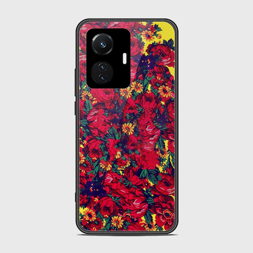 Vivo Y55 4G Cover- Floral Series - HQ Ultra Shine Premium Infinity Glass Soft Silicon Borders Case