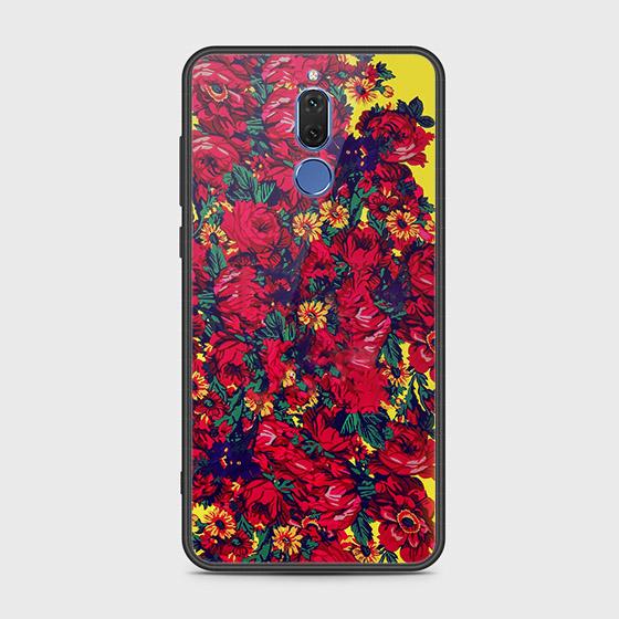 Huawei Mate 10 Lite Cover - Floral Series - HQ Ultra Shine Premium Infinity Glass Soft Silicon Borders Case