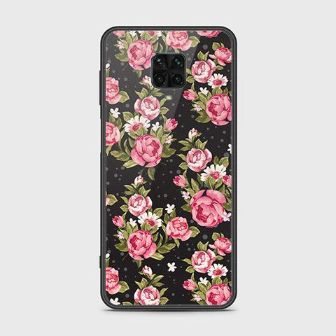 Xiaomi Redmi Note 9S Cover - Floral Series - HQ Ultra Shine Premium Infinity Glass Soft Silicon Borders Case