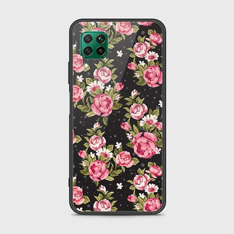 Huawei Nova 7i Cover - Floral Series - HQ Ultra Shine Premium Infinity Glass Soft Silicon Borders Case