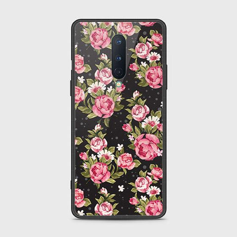 OnePlus 8 4G Cover - Floral Series - HQ Ultra Shine Premium Infinity Glass Soft Silicon Borders Case