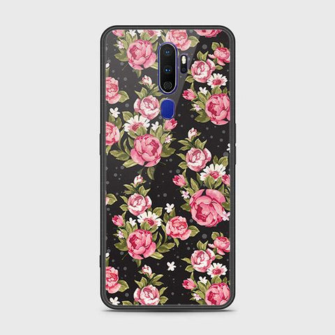 Oppo A5 2020 Cover - Floral Series - HQ Ultra Shine Premium Infinity Glass Soft Silicon Borders Case