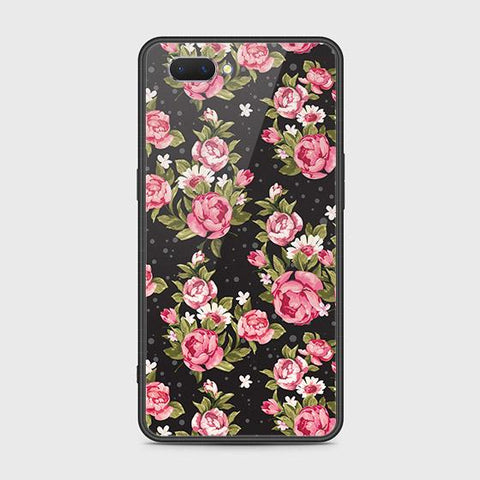 Oppo A3s Cover - Floral Series - HQ Ultra Shine Premium Infinity Glass Soft Silicon Borders Case