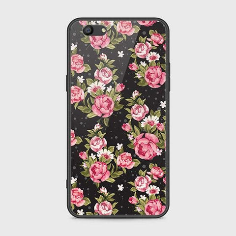 Oppo A77 Cover - Floral Series - HQ Ultra Shine Premium Infinity Glass Soft Silicon Borders Case